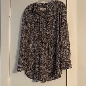 Loft Vine-Print Tunic - Size XL